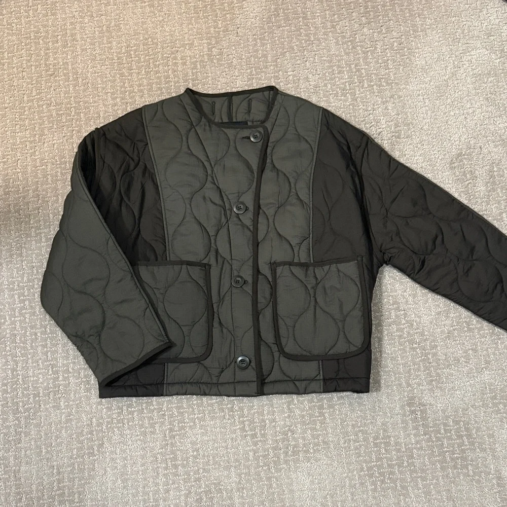 Zara Quilted Green Jacket - Picture 1 of 7